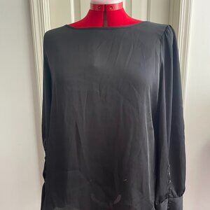 Express black long sleeved blouse, size Large, boatneck